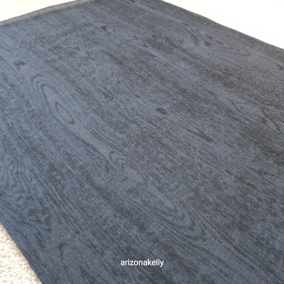 Black Cashmere Scarf With Woodgrain Pattern Wood Grain - Picture 10 of 16